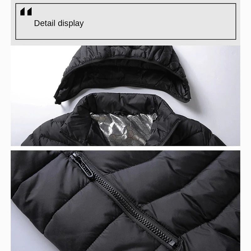 Heated Puffer Jacket Black