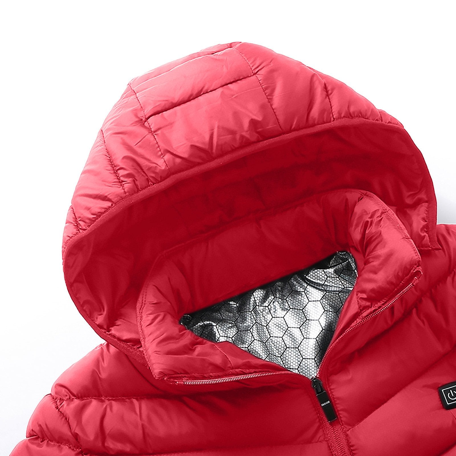 Heated Puffer Jacket Red