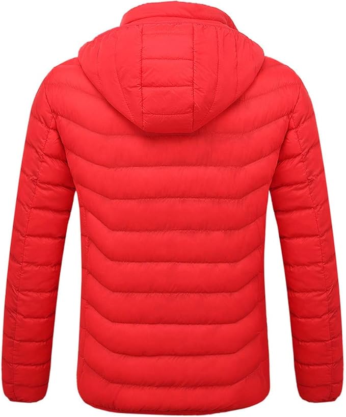 Heated Puffer Jacket Red