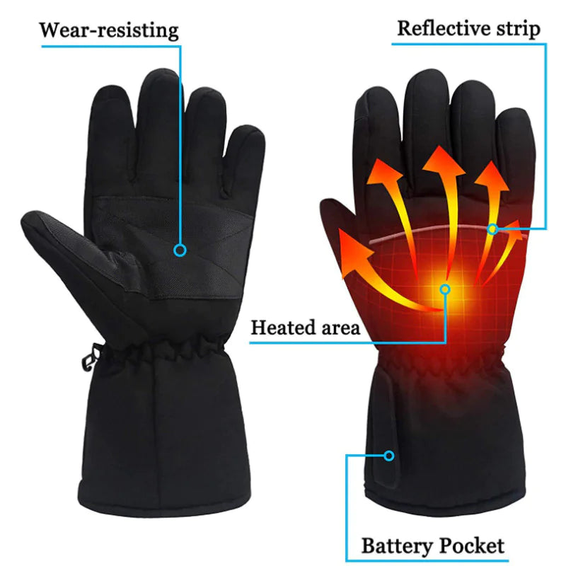 Heated Gloves Black