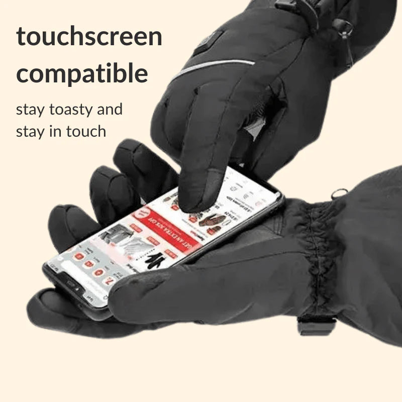 Heated Gloves Anti Slip Black