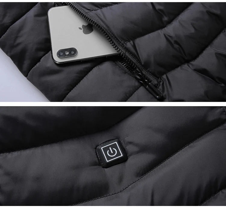 Heated Puffer Jacket Black