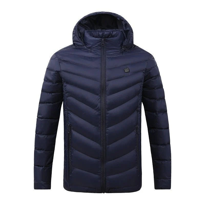 Heated Puffer Jacket Blue