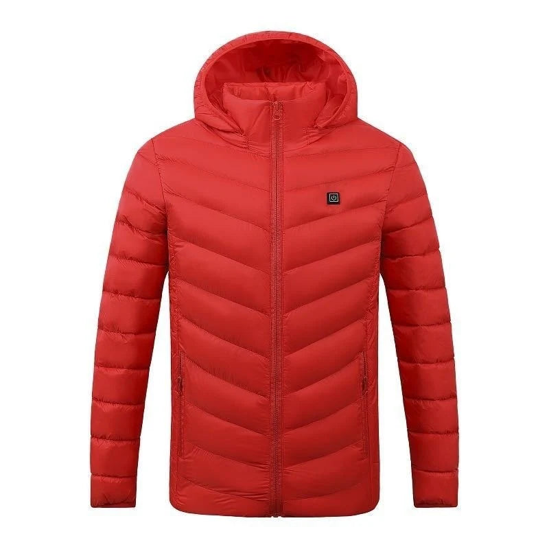Heated Puffer Jacket Red