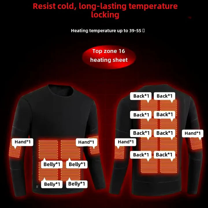 Men's 28 Area Heated Thermals Grey