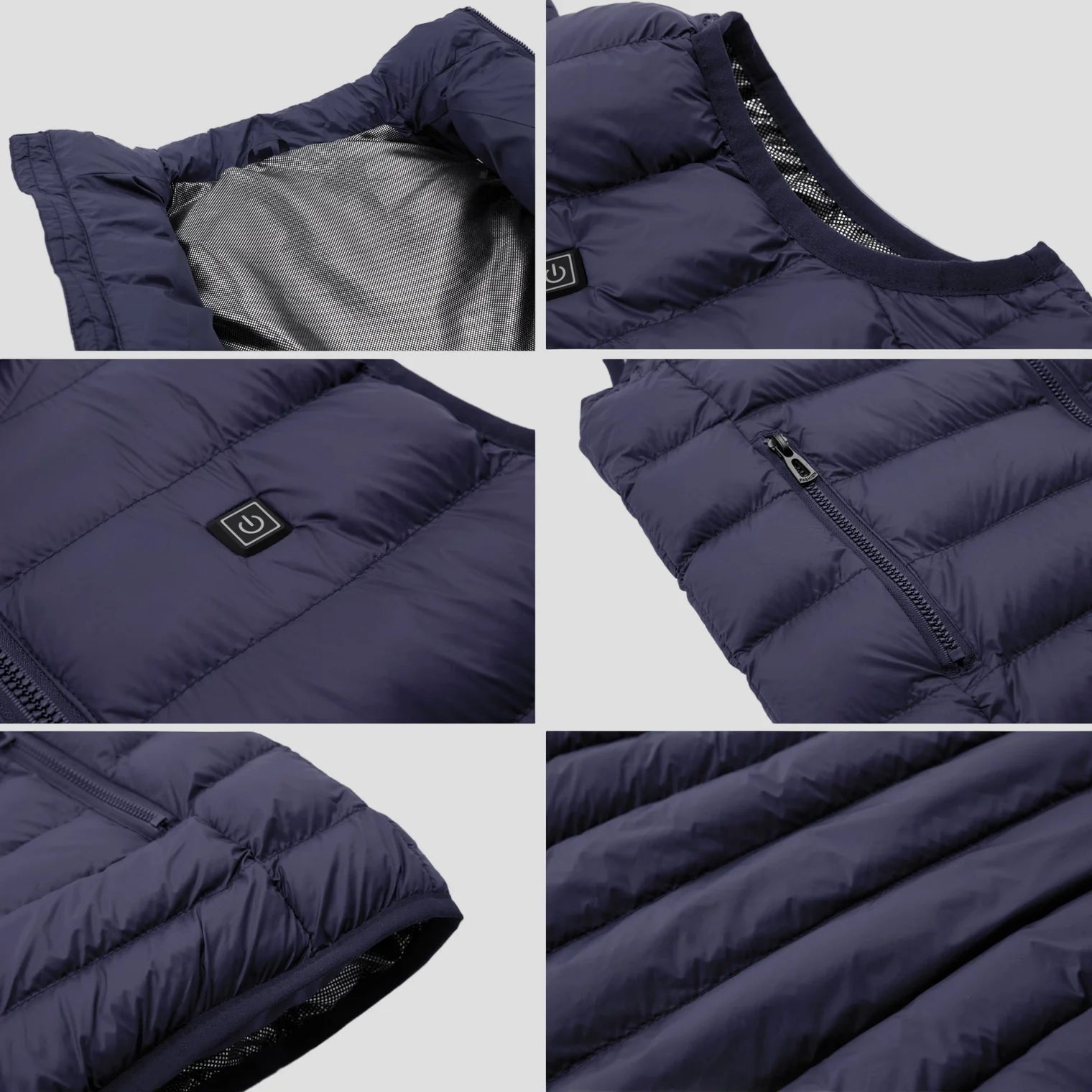 Navy Heated Vest 3 Heat Zone