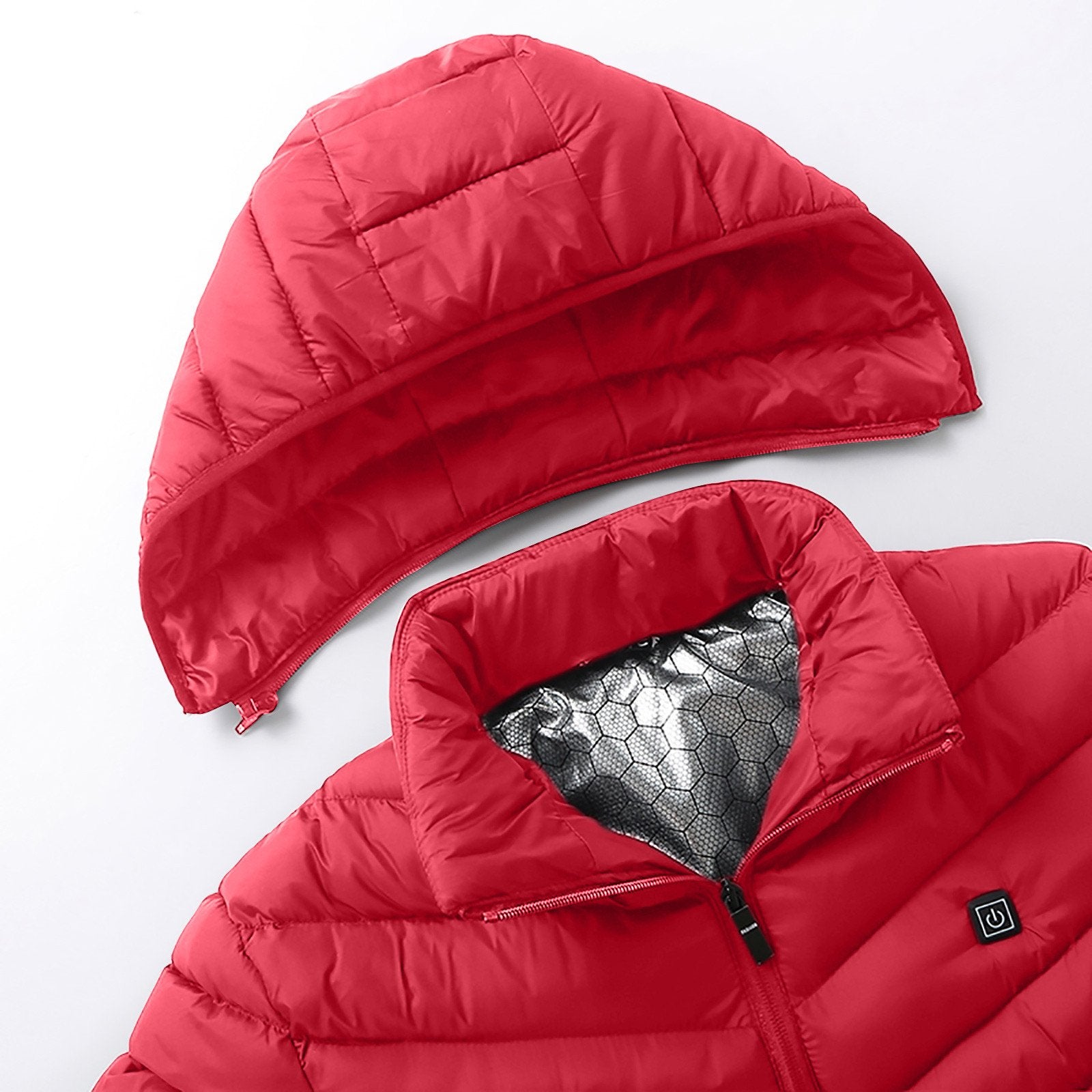 Heated Puffer Jacket Red