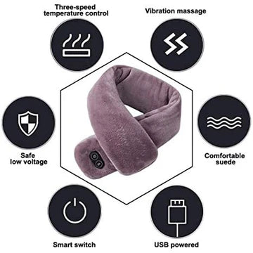 Heated Massage Scarf Dark Pink
